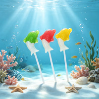 Schattige dolfijn lolly 3D dierenvormig snoep gemengde kleuren fruitlolly voor kinderfeestje cadeau bulk