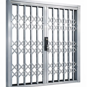 <span class=keywords><strong>Grille</strong></span> <span class=keywords><strong>de</strong></span> sécurité rétractable robuste pour portes et fenêtres, barrière antivol pliante en acier - Product Image 1