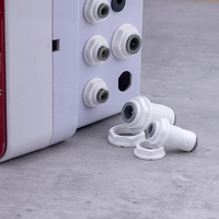 Adaptateur de traversée rapide en POM de qualité alimentaire 1/4 et 3/8 pouces pour système d'osmose inverse et aquarium
