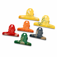 Clip Metálico Personalizado con Logotipo, 75mm, Tipo Bulldog, Vintage, de Cola Larga, para Oficina, Pinza para Papel, Colorida, Venta al Por Mayor, Fabricante