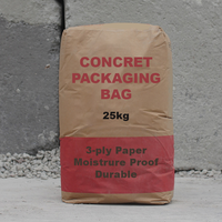 Sac en papier kraft écologique et imperméable de 20kg à fond carré Sacs d'emballage en mastic pour murs Sacs à valve pp tissés robustes en plastique