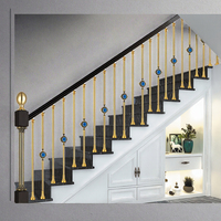 MEISHI Prix direct usine Décoration moderne de luxe Balustrades et mains courantes d'escalier en laiton durables Solution complète pour projets Garantie 1 an