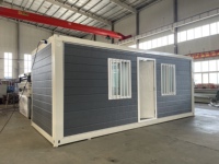 Maison conteneur pliable extensible de 20 pieds, villa préfabriquée moderne en acier, bureau, hôtel, poste de garde