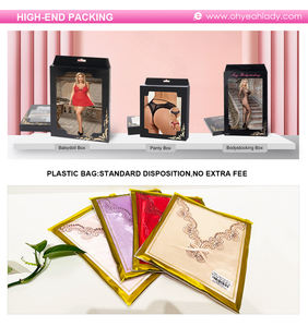 Rode Dames Plus Size 2-delige Lingerie Set Full Kanten Hoge Stretch Bh En <span class=keywords><strong>Hipster</strong></span> Slipje Doorzichtige Sexy Design - Product Image 3