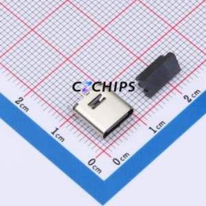 HX TYPE-C 6P LT H8.8 USB Connector SMD Connector ( Connector Type: Type-C )( Gender: Female )( Mounting Type: Vertical Mount ) - Product Image 1