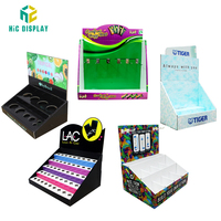 Expositor de cartón personalizado para mostrador de café, expositor de papel, expositor de mostrador para carne seca (PDQ) para venta minorista