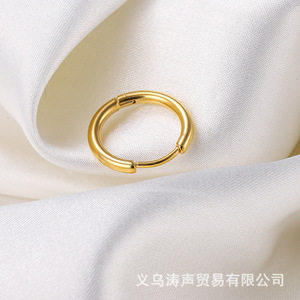 Stainless Steel Clip On <b>Earrings</b> Gold Silver Color Geometric Simple Women's Everyday Wear Summer 2023 Yiwu Manufacturer - Product Image 2