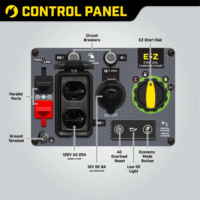 Generador Inverter Portátil de 3200W, Fuente de Energía de Respaldo para Camping y Autocaravanas, Funcionamiento Silencioso, Motor de Ahorro de Energía