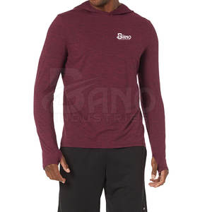 Otoño hombres gimnasio Fitness sudaderas con capucha secado rápido ligero personalizable Logo diseño sólido con cremallera alta calidad bajo MOQ - Product Image 4