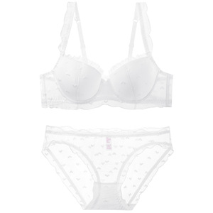 2025 penjualan laris Lingerie seksi wanita Set Bra sejuk seksi potongan renda bordir ultratipis pakaian dalam - Product Image 3