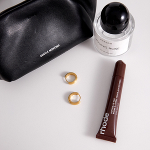 J & D Minimalistische Hoepel Oorbel 18K Verguld Roestvrij Staal Mode Getextureerde Oorringen - Product Image 5