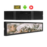 Écran LCD commercial intérieur OEM étiré anti-reflet ultra-large pour affichage numérique en bus et en magasin de détail