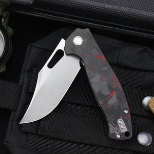 14C28N XR50R ใบมีดสีเงิน60HRC สำหรับล่าสัตว์มีดแบบพกพาที่เหมาะสมจับคาร์บอนไฟเบอร์มีดล้างหินฟลิปเปอร์พับได้ - Product Image 2