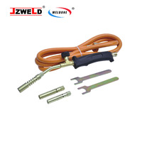 Torche de chauffage au propane LPG JZWELD en laiton à col de cygne avec tuyau et kit de réparation AC 220V