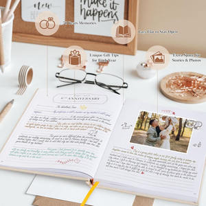 Tela de lino personalizada de tapa dura, planificador de boda, cuaderno, diario, impresión para el matrimonio - Product Image 3
