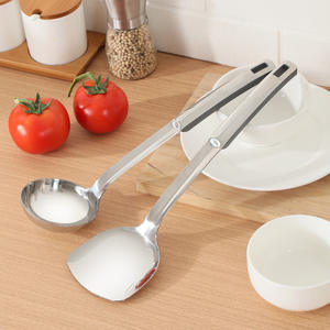 Juego de espátulas de acero inoxidable, 2 piezas, espátula extendida y gruesa para sopa, herramienta de cocina para uso en la cocina - Product Image 4