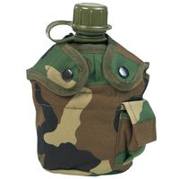 Bouteille d'eau en plastique PE bouilloire tactique cantine avec pochette Camping en plein air randonnée bouteille d'eau potable