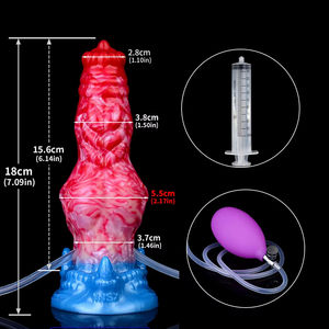 FAAK Large Ejaculation Dildo with <strong>Inflatable</strong> <strong>Anal</strong> Plug Big Knot Squirting Penis Adult Sex Toys for Men Women <strong>Anal</strong> - Product Image 4