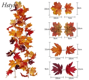 Autunno Autunno Ghirlanda Maple Leaf Ghirlande 5.9 ft Autunno Appeso Caduta Foglie <span class=keywords><strong>di</strong></span> Ringraziamento Da Tavolo <span class=keywords><strong>di</strong></span> <span class=keywords><strong>Halloween</strong></span> <span class=keywords><strong>Decorazioni</strong></span> Da <span class=keywords><strong>Tavola</strong></span> FZH315 - Product Image 2
