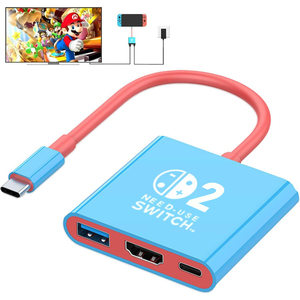 Adaptateur USB-C vers HDTV prenant en charge la 4K60Hz, station d'accueil USB 3.0, adaptateur de mode dock TV pour console de jeu, accessoires pour Switch 2 - Product Image 2
