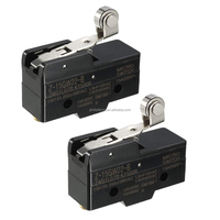 Interrupteur à action micro Globaltone Z-15GW22-B 1NO + 1NC, levier à rouleaux à charnière, momentané, montage sur panneau, plastique, 250V