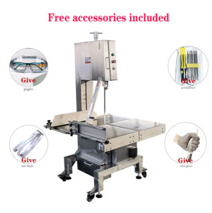 New Stainless Steel Electric Push Pull <b>Saw</b> Meat Cutter 500 Type Adjustable Thickness High Efficiency for Frozen Meat Processing - Product Image 1