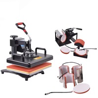 Máquina de Prensa de Calor Digital por Sublimación Multifunción 5 en 1 Manual, Certificada CE, para Tazas, Camisetas y Gorras, ¡Venta Caliente!