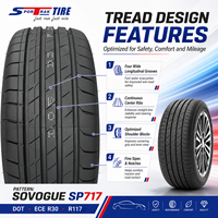 Ban Mobil Penumpang Performa Tinggi SP717 Baru DOT ECE Kebisingan Rendah Daya Cengkeram Basah Teknologi Jerman Ban Roda Mobil 195/65R15