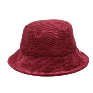 Cappello a secchiello in cotone personalizzato a tesa larga con foglia ricamata in velluto a coste/cartone animato per la pesca Casual per uso quotidiano - Product Image 4