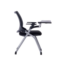 KOHO-Chaise noire classique pour bureau, bureau, salle de réunion, importateur, conférence, avec bloc-notes