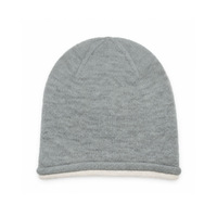 Bonnet tricoté doux et réversible à double couche pour femme, style décontracté et chaud pour l'hiver, idéal au quotidien