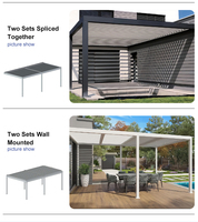 Pergola à lames orientables en aluminium, livraison rapide pour les terrasses de piscines d'hôtels