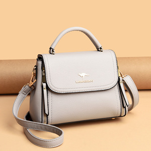 Luxury Designers PU Leather Shoulder Hand Bags Double <b>Zip</b> Pocket Crossbody Bag Custom Women's Messenger Bags - Product Image 4