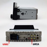Autoradio MP5 1 Din avec écran tactile 5 pouces Linux, lecteur audio avec Bluetooth, Carplay, Android Auto, DSP, FM et commande au volant