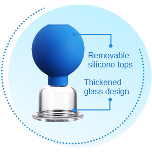 PZ Set bekam wajah kaca silikon ramah lingkungan kualitas tinggi untuk alat pijat terapi kulit - Product Image 2