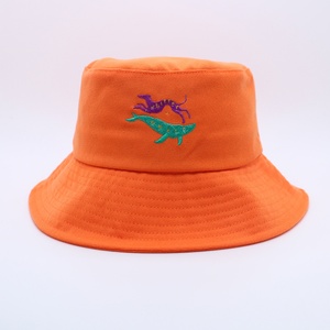 Custom Embroidery Eco Friendly Sustainable Recycled <b>Material</b> Summer Beach RPET Cotton Canvas Fisherman Reversible Bucket Hats - Product Image 1