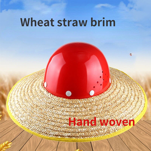 Casque rideau hommes paille canotier chapeau Sombrillas Para <span class=keywords><strong>Patio</strong></span> extérieur chapeau casque sécurité chapeau pare-soleil paille casque - Product Image 2
