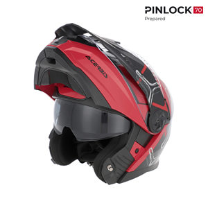 Casco Modulare Bitter Rider Graphic Nero Pronto per Pinlock per Moto - Product Image 1