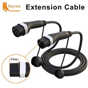 Cable de Extensión de Carga para Vehículos Eléctricos Feyree, Nuevo, Portátil, 16A/32A, Monofásico/Trifásico, 5M, Tipo 2, Estación de Carga EVSE, Montable en Pared - Product Image 4