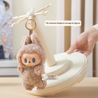 Vitrine rotative pour blind boxes, Organisateur de bureau transparent pour figurines Pop Mart et charms Labubu