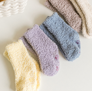 Chaussettes pelucheuses antidérapantes pour enfants unisexes avec polaire de corail, pantoufles épaisses et chaudes pour dormir, chaussettes antidérapantes pour <span class=keywords><strong>bébé</strong></span> pour l'hiver - Product Image 5