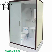 Toilettes préfabriquées portables en panneaux sandwich à structure en acier durable, écologiques et modernes, faciles à installer pour le camping en plein air et les parcs