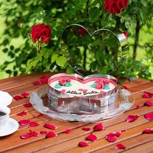 Kitchen Baking Decorating <b>Cake</b> Tools Heart Shape Adjustable Stainless Steel Mousse <b>Cake</b> Ring <b>Molds</b> Home Restaurant Use - Product Image 2