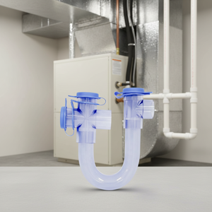 מלכודת U שקופה מ-PVC דגם LLS-EZ113, מלכודת ניקוז שקוף 3/4 אינץ' עם מברשת ניקוי למערכות ניקוז של מיזוג אוויר ו-AC - Product Image 5