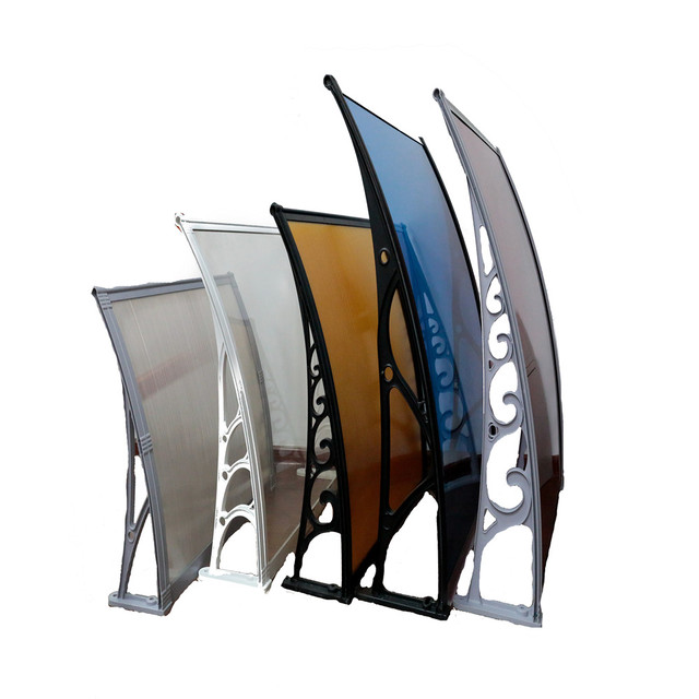 High Impact Metal Aluminum Bracket Polycarbonate Door Canopy Awning for Balcony Fireproof Snow Load Heavy Load