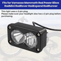 Phare de moto électrique tout-terrain 20W 6000 6500K, lumière combinée spot et flood pour Surron Light Bee