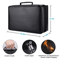 Caja organizadora de bolsa de almacenamiento de batería impermeable ignífuga YHX para baterías AA AAA C D 9V (182 ranuras a prueba de golpes portátil)