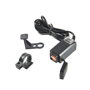 12V 36W Dual QC3.0 Fast Charging with <b>Switch</b> Handlebar Mirror Mount Motorcycle Phone <b>USB</b> Charger - Product Image 2