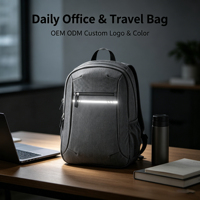 Sac à dos professionnel personnalisé de haute qualité pour ordinateur portable, résistant à l'eau, conception OEM ODM, sac d'école pour étudiants, réfléchissant