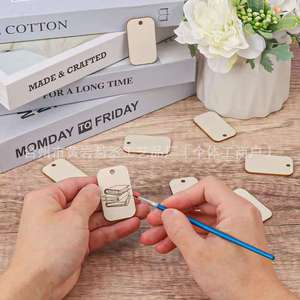 <b>Wooden</b> Tags <b>Blank</b> Hang Tags Boxwood Material DIY <b>Craft</b> Gift Labels <b>For</b> Handmade Projects Custom Engraving Wholesale Supply - Product Image 2